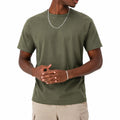T-shirt uomo taglia M in cotone verde oliva - girocollo casual